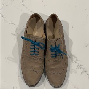 Cole haan tan and blue espadrilles